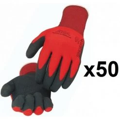 SINGER FRERES 50 Paires De Gants Polyamide Enduit PVC NYMR15CFTN SINGER - Taille: 10