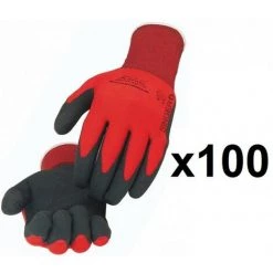SINGER FRERES 100 Paires De Gants Polyamide Enduit PVC NYMR15CFTN SINGER - Taille: 10