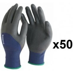 SINGER FRERES 50 Paires De Gants Polyester élastanne 3/4 Enduit Nitrile Avec Picots PER134 SINGER - Taille: 11