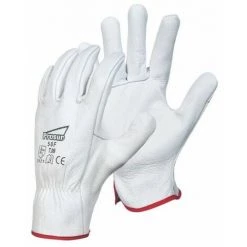 SINGER FRERES Gant Cuir De Bovin Tout Fleur Serrage Elastique Taille 10