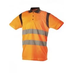 SINGER FRERES Polo Haute Visibilité Orange Manches Courtes SINGER - T.S - PAULO01