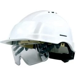 SINGER FRERES Casque Blanc à Lunette-masque Intégrée Sous La Visière SINGER - CASIRISBL2