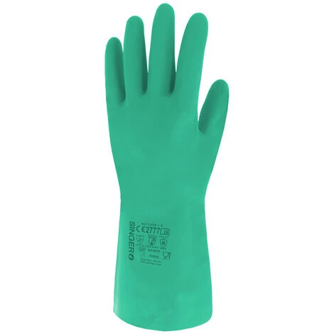 SINGER FRERES Gants Nitrile Vert Floqué 30 Cm SINGER T.9 - NIT153809 4 SINGER FRERES Gants Nitrile Vert Floqué 30 Cm SINGER T.9 - NIT153809 – Image 2