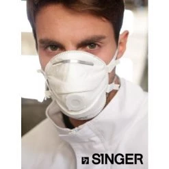 SINGER FRERES Demi-masque Classique Avec Valve. FFP3 NR D. Boîte De 5 Pièces. Singer AUUM30VSL. Taille Unique -SINGER FRERES Soldes 520576 3