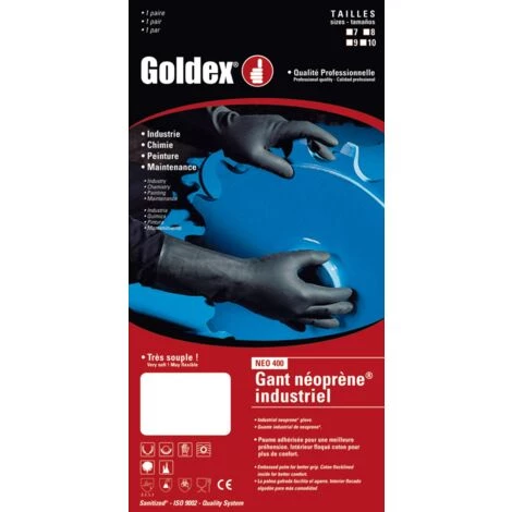 SINGER FRERES SINGER - Paire De Gants Néoprène - Sans Support - Floqué Coton - Longueur 330 Mm - Taille 9 - NEO400 6 SINGER FRERES SINGER - Paire De Gants Néoprène - Sans Support - Floqué Coton - Longueur 330 Mm - Taille 9 - NEO400 – Image 4