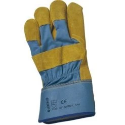 SINGER FRERES SINGER - Paire De Gants Paume Cuir Croûte Bovin Jaune - Taille 10 - 501SYRGY