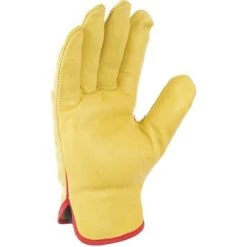 SINGER FRERES SINGER - Paire De Gants Tout Fleur De Bovin - Coloris Jaune - Serrage élastique - Taille 11 - 50GY