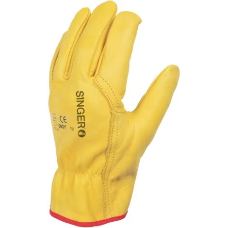 SINGER FRERES SINGER - Paire De Gants Tout Fleur De Bovin - Coloris Jaune - Serrage élastique - Taille 11 - 50GY 4 SINGER FRERES SINGER - Paire De Gants Tout Fleur De Bovin - Coloris Jaune - Serrage élastique - Taille 11 - 50GY – Image 2
