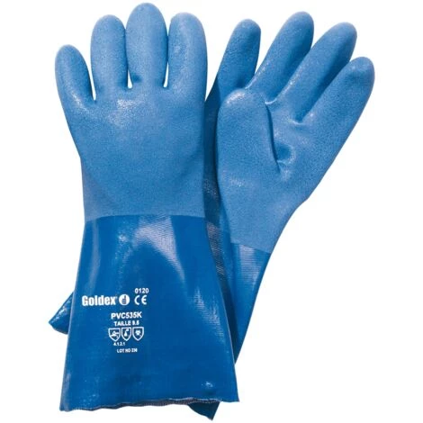 SINGER FRERES SINGER - Paire De Gants P.V.C - Triple Enduction - Support Sans Couture - 35 Cm - Taille 9 - PVC535K 4 SINGER FRERES SINGER - Paire De Gants P.V.C - Triple Enduction - Support Sans Couture - 35 Cm - Taille 9 - PVC535K – Image 2