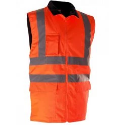 SINGER FRERES Gilet Haute Visibilité Orange SINGER - Doublé Polaire - T.M - GANO02