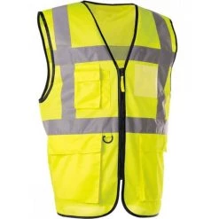 SINGER FRERES Gilet Haute Visibilité Jaune Multi-poches SINGER - T.L - GARA03