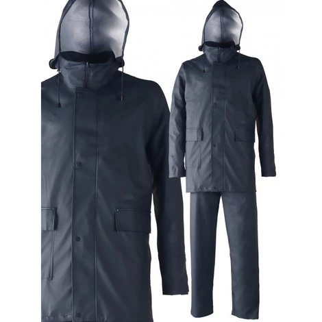 SINGER FRERES Ensemble De Pluie PU/PVC Bleu Marine SINGER - Taille XXL - VPLRAINY05 3 SINGER FRERES Ensemble De Pluie PU/PVC Bleu Marine SINGER - Taille XXL - VPLRAINY05