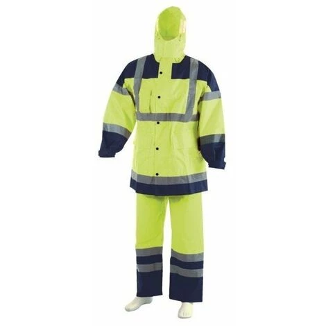 SINGER FRERES Ensemble De Pluie Haute Visibilite Orange Fluo - Bleu Taille Xl 3 SINGER FRERES Ensemble De Pluie Haute Visibilite Orange Fluo - Bleu Taille Xl