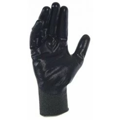 SINGER FRERES 10 Gant Fin Polyamide Tricote Enduction Nitrile Noir Sur La Paume Taille 7