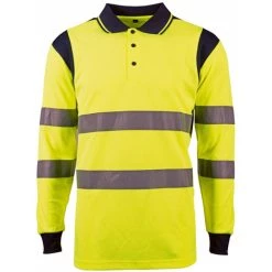 SINGER FRERES Polo Haute Visibilité Jaune Manches Longues SINGER - T.L - PUNTA03