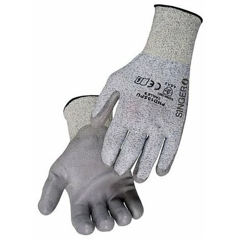SINGER FRERES Gants Fibre T10 Gris Enduit Pu 3 SINGER FRERES Gants Fibre T10 Gris Enduit Pu